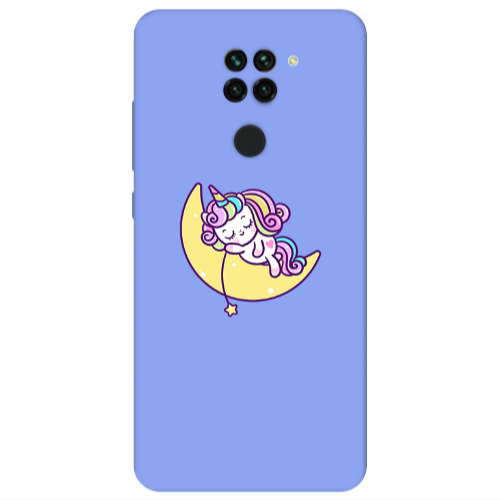 Xiaomi Redmi Note 9 Sleeping horse Light Purple Colored Silicone TPU Θήκη