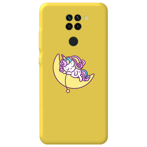 Xiaomi Redmi Note 9 Sleeping horse Yellow Colored Silicone TPU Θήκη