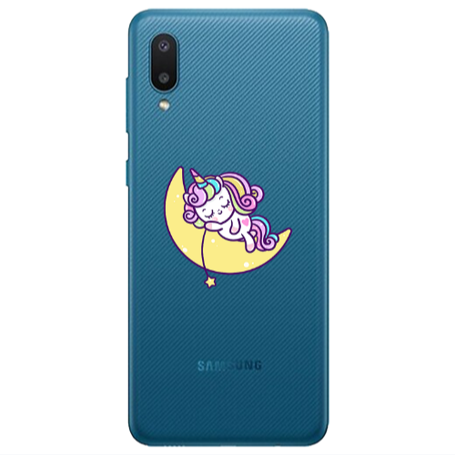Samsung A02 Sleeping horse Transparent Silicone TPU Θήκη