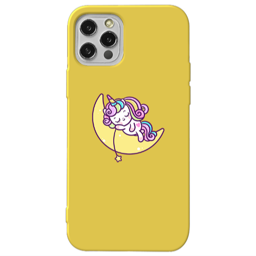 Apple iPhone 13 Pro Sleeping horse Yellow Colored Silicone TPU Θήκη