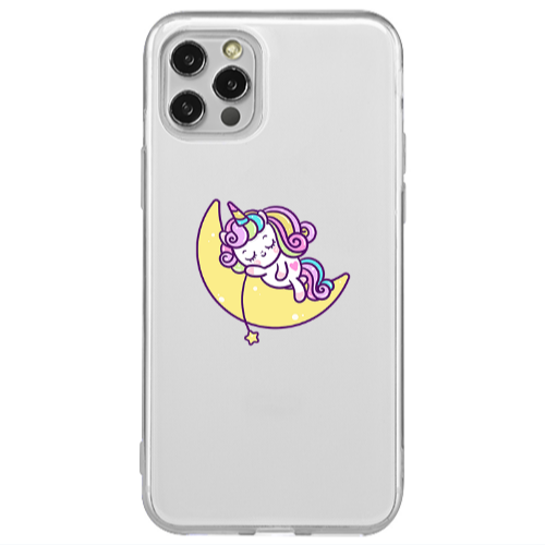 Apple iPhone 12 Pro Sleeping horse Transparent Silicone TPU Θήκη