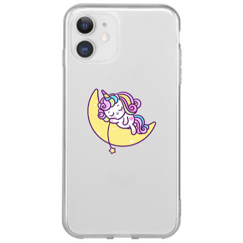 Apple iPhone 12 Mini Sleeping horse Transparent Silicone TPU Θήκη