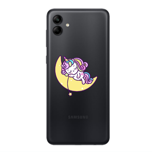 Samsung A04 Sleeping horse Transparent Silicone TPU Θήκη