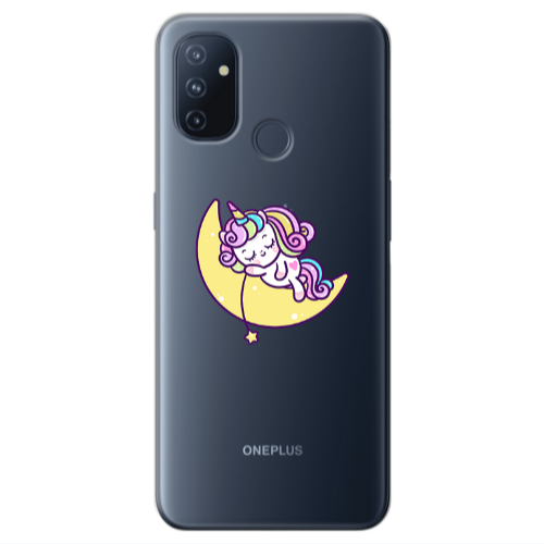 Oneplus Nord 100 Sleeping horse Transparent Silicone TPU Θήκη