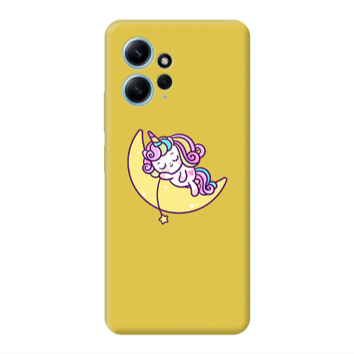 Xiaomi Redmi Note 12 4G Sleeping horse Yellow Colored Silicone TPU Θήκη