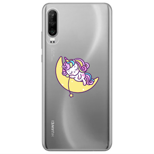 Huawei P30 Sleeping horse Transparent Silicone TPU Θήκη