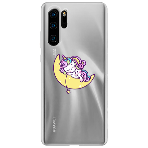 Huawei P30 Pro Sleeping horse Transparent Silicone TPU Θήκη
