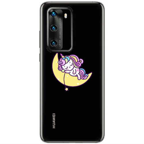 Huawei P40 Sleeping horse Transparent Silicone TPU Θήκη