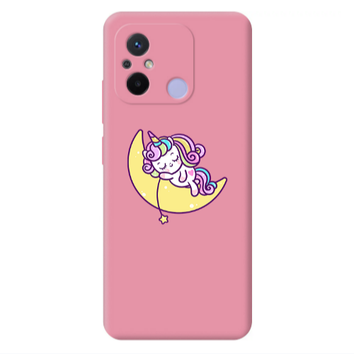 Xiaomi Redmi 12C Sleeping horse Pink Colored Silicone TPU Θήκη