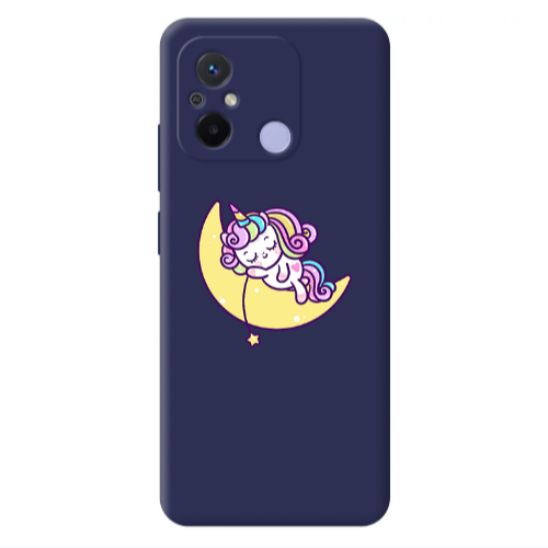 Xiaomi Redmi 12C Sleeping horse Dark blue Colored Silicone TPU Θήκη