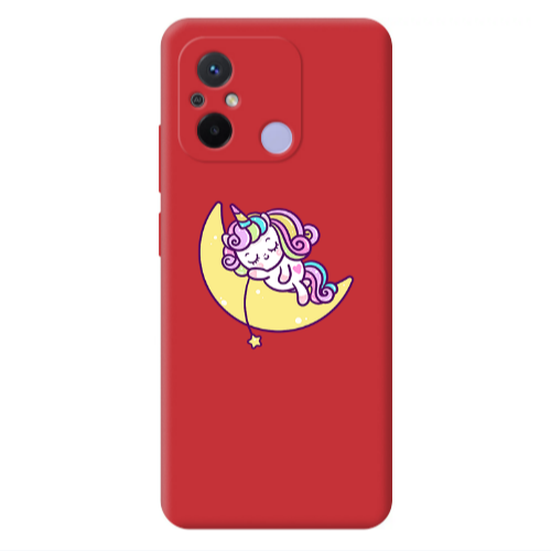 Xiaomi Redmi 12C Sleeping horse Red Colored Silicone TPU Θήκη
