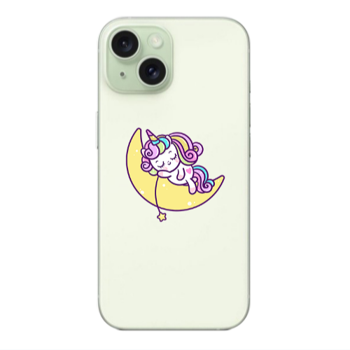 Apple iPhone 15 Plus Sleeping horse Transparent Silicone TPU Θήκη