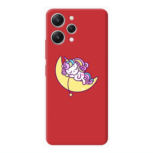 Xiaomi Redmi 12 Sleeping horse Red Colored Silicone TPU Θήκη