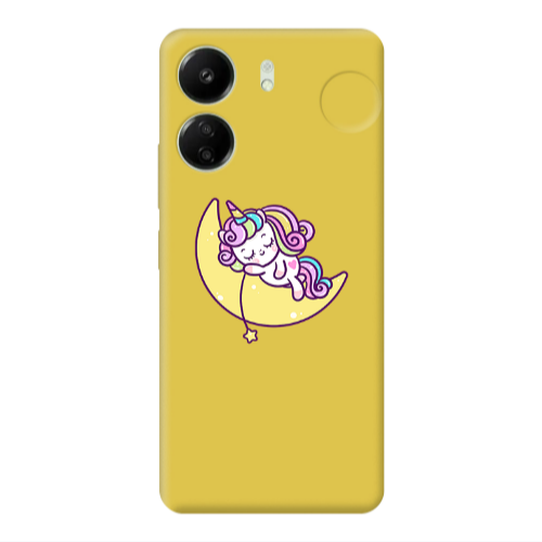 Xiaomi Redmi 13C Sleeping horse Yellow Colored Silicone TPU Θήκη