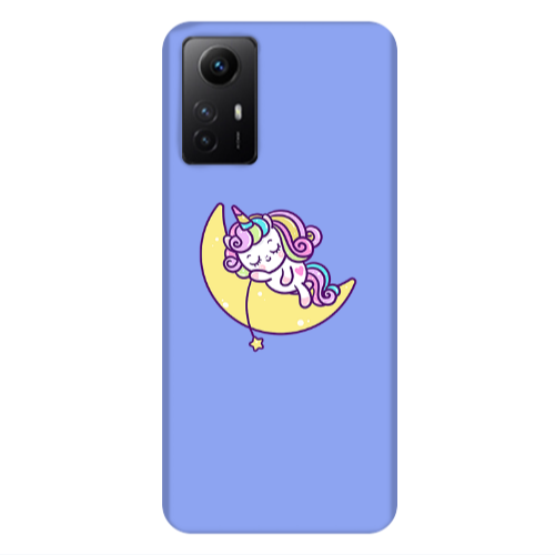 Xiaomi Redmi Note 12s Sleeping horse Light Purple Colored Silicone TPU Θήκη