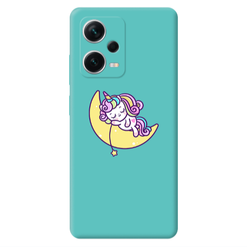 Xiaomi Poco X5 Sleeping horse Turquoise Colored Silicone TPU Θήκη