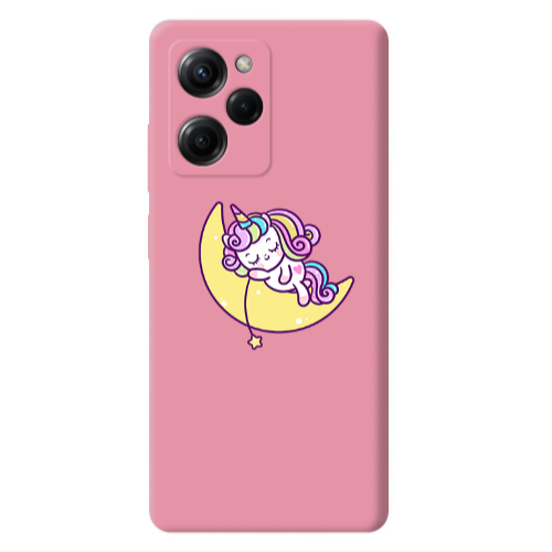Xiaomi Poco X5 Pro Sleeping horse Pink Colored Silicone TPU Θήκη
