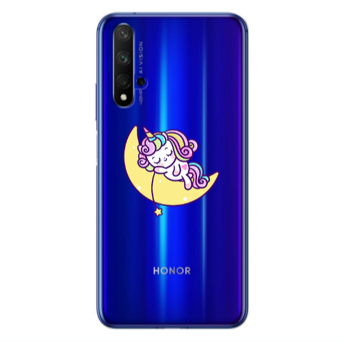 Huawei Nova 5 T Sleeping horse Transparent Silicone TPU Θήκη