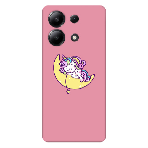 Xiaomi Redmi Note 13 4G Sleeping horse Pink Colored Silicone TPU Θήκη