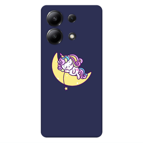 Xiaomi Redmi Note 13 4G Sleeping horse Dark blue Colored Silicone TPU Θήκη