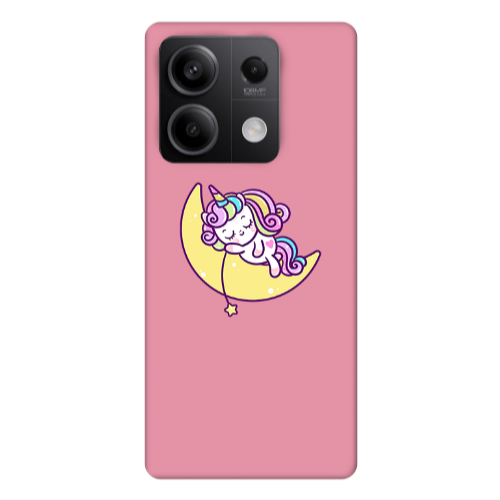 Xiaomi Redmi Note 13Pro 5G Sleeping horse Pink Colored Silicone TPU Θήκη
