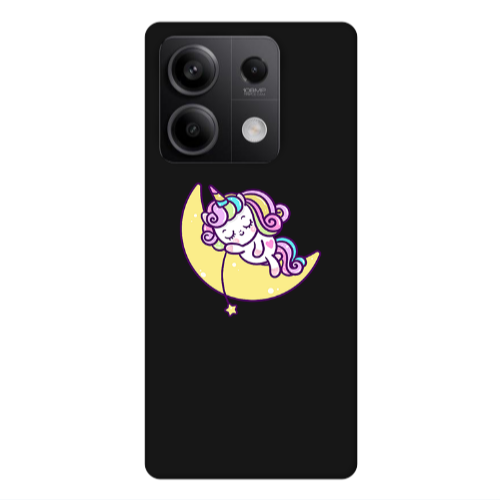 Xiaomi Redmi Note 13Pro 5G Sleeping horse Black Colored Silicone TPU Θήκη