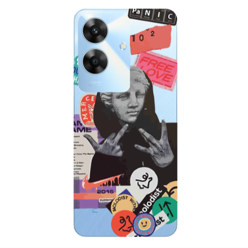 Realme Note 60 Free love Transparent Silicone TPU Θήκη