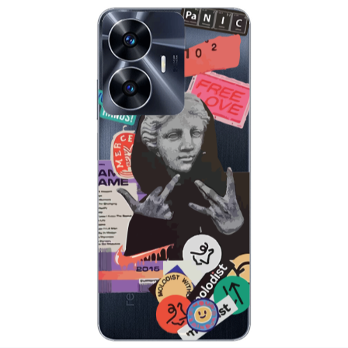 Realme Note 50 Free love Transparent Silicone TPU Θήκη