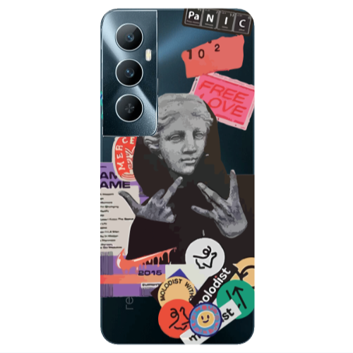 Realme C65 Free love Transparent Silicone TPU Θήκη