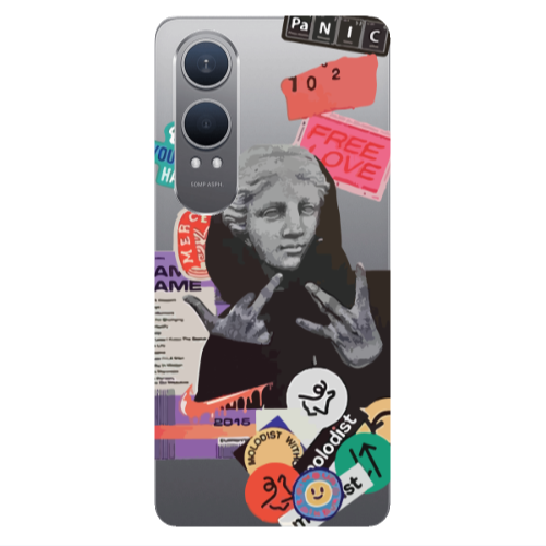 Oneplus Nord Ce 4 lite Free love Transparent Silicone TPU Θήκη