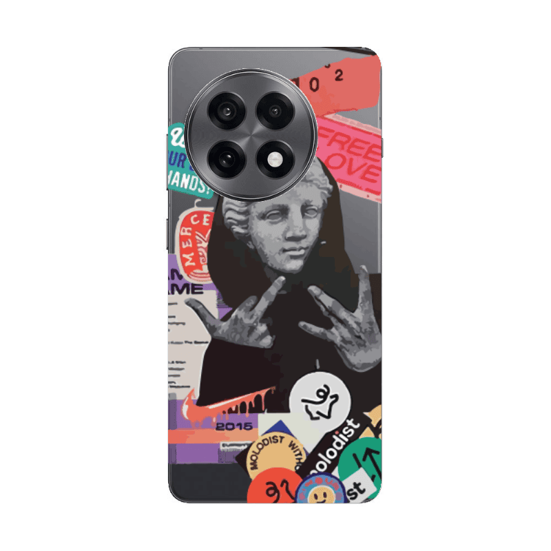 Oneplus 13 5G Free love Transparent Silicone TPU Θήκη