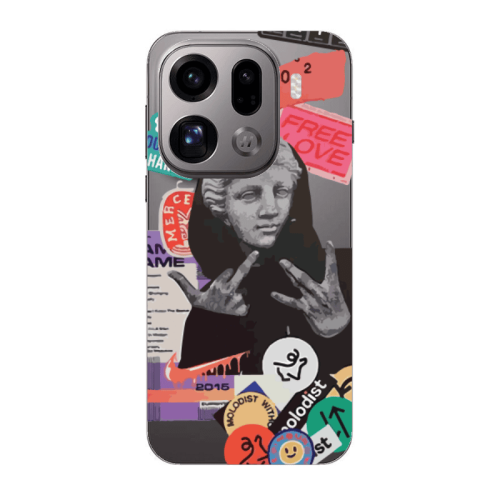Oppo Find X9 Pro Free love Transparent Silicone TPU Θήκη