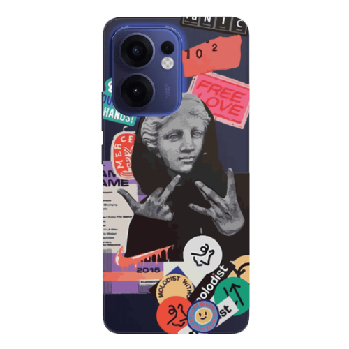 Oppo Reno13 FS Free love Transparent Silicone TPU Θήκη