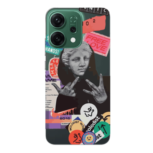 Oppo RENO 14 Free love Transparent Silicone TPU Θήκη