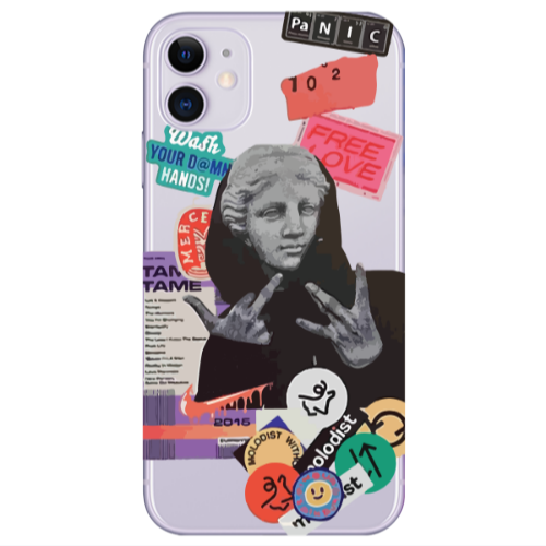 Apple iPhone 11  Free love Transparent Silicone TPU Θήκη