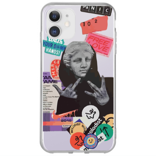 Apple iPhone 12 Free love Transparent Silicone TPU Θήκη
