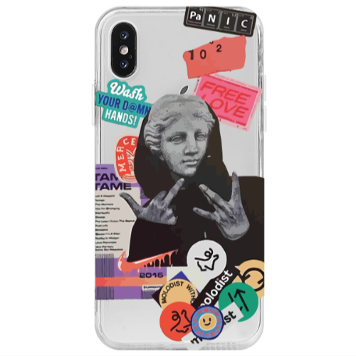 Apple iPhone X Free love Transparent Silicone TPU Θήκη