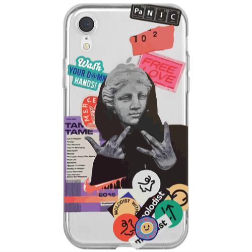 Apple iPhone Xr Free love Transparent Silicone TPU Θήκη