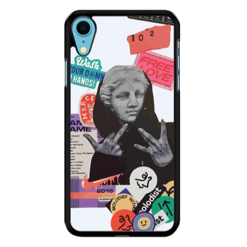 Apple iPhone Xr Free love Black Glossy Θήκη