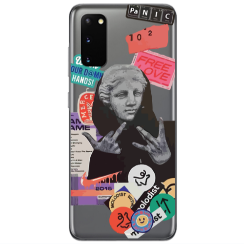 Samsung S20 Free love Transparent Silicone TPU Θήκη