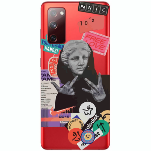 Samsung S20 FE Free love Transparent Silicone TPU Θήκη