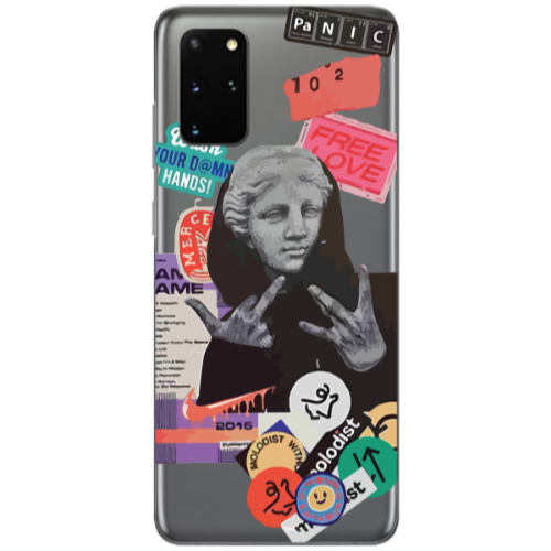Samsung S20 Plus Free love Transparent Silicone TPU Θήκη