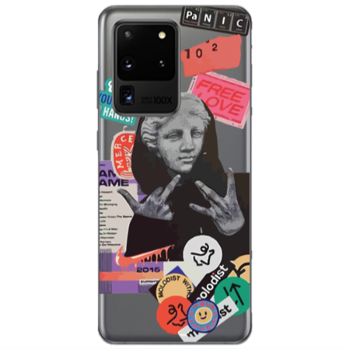 Samsung S20 Ultra Free love Transparent Silicone TPU Θήκη