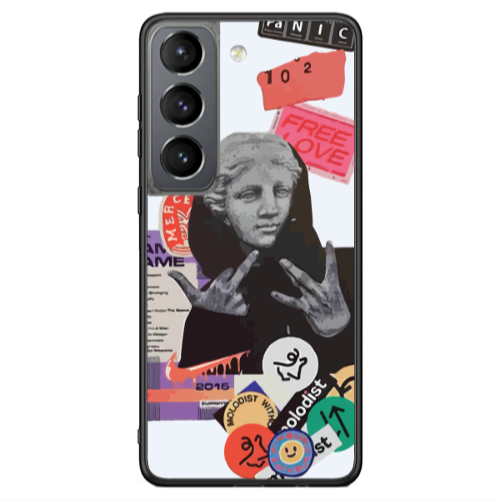 Samsung S21 Ultra Free love Black Glossy Θήκη