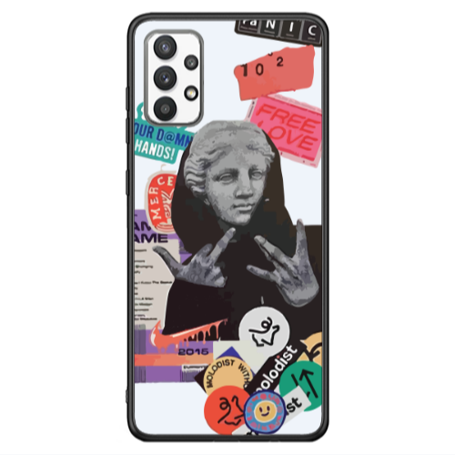 Samsung A13 4G Free love Black Glossy Θήκη