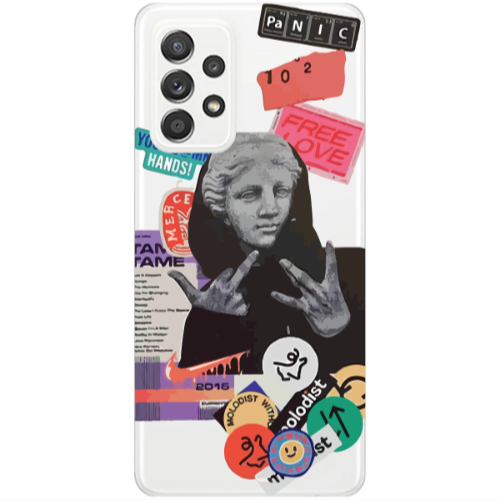 Samsung A53 Free love Transparent Silicone TPU Θήκη