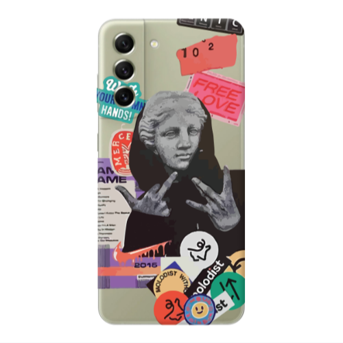 Samsung S22 Free love Transparent Silicone TPU Θήκη