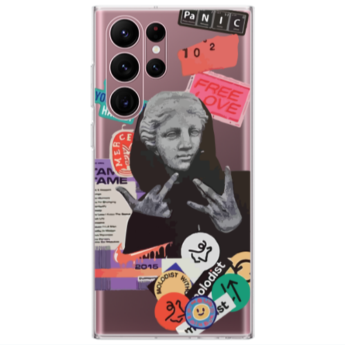 Samsung S22 Ultra Free love Transparent Silicone TPU Θήκη