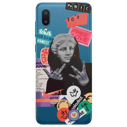 Samsung A02 Free love Transparent Silicone TPU Θήκη