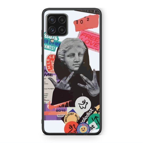 Samsung A22 4G Free love Black Glossy Θήκη